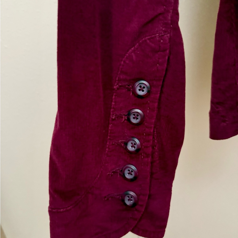 a.n.a Burgundy Corduroy Blazer Women’s Medium Wine Red Tailored Jacket - Picture 6 of 6